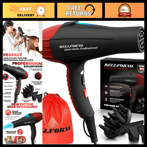 Powerful 2200w ionic hair - powerful,